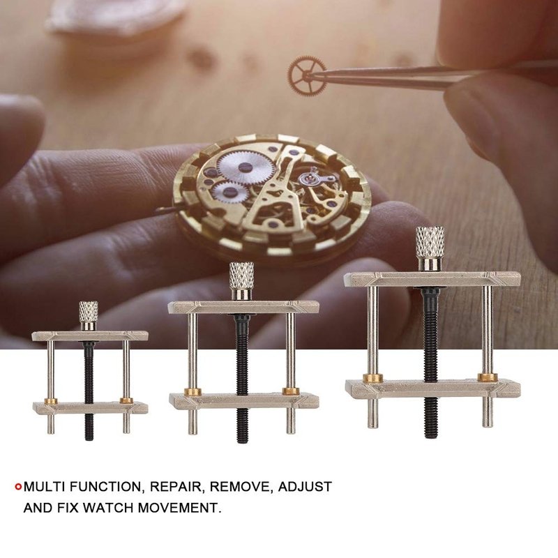 3Pcs Watch Movement Holder Set, Metal Watch Movement Fixed Base Holder Metal Watch Movement Fixed Base Holder Accessories Repairing Tool for Watch Repair