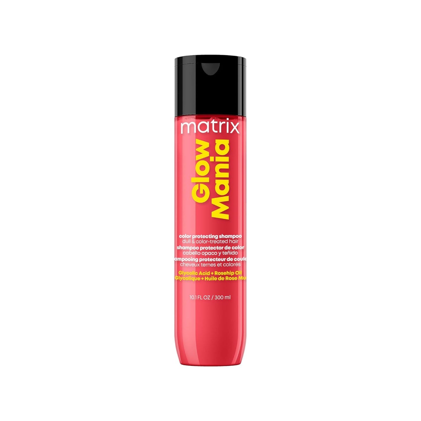 MATRIX Glow Mania Shampoo - Sulfate-Free Shine Enhancer with Glycolic Acid & Rosehip Oil | For Dull, Color-Treated Hair