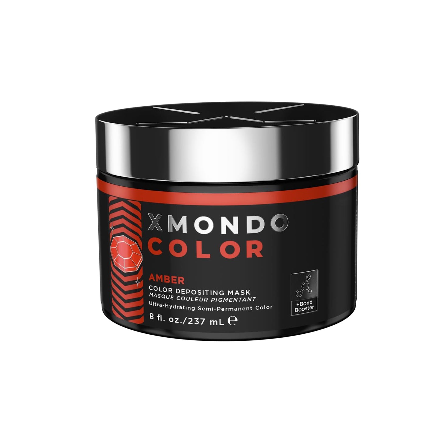 XMONDO Color Amber Depositing Hair Mask - Vegan Semi-Permanent Orange Red Dye | 8 Fl Oz, Infused with Bond Booster & Hyaluronic Acid