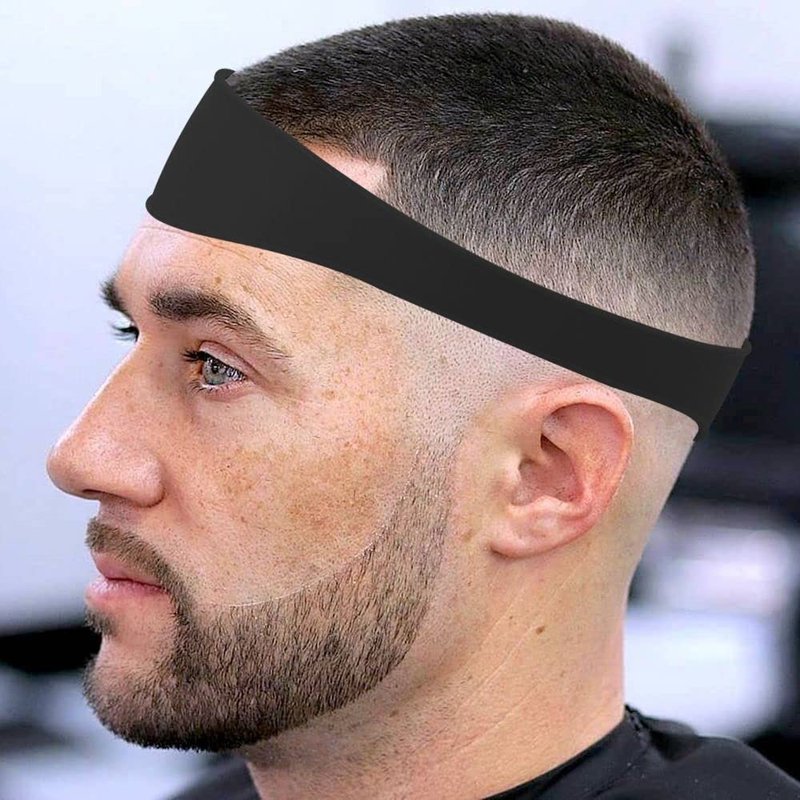 Bebeeco Neckline Shaving Template, Hair Cutting Guide Curved Neck Hair Shaving Template Soft Silicone Neckline Trimming Template for DIY Home Haircuts (Black)