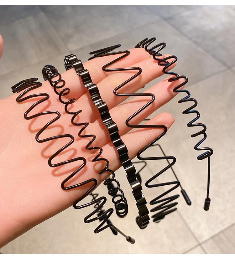 Zig Zag Headbands for Women & Men - Non-Slip Hair Accessories | 6PCS Plastic Bands with Teeth for All Occasions