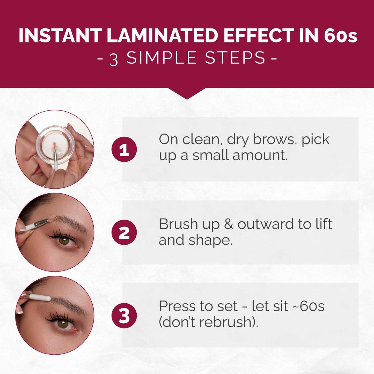 Brow Lift Wax - Clear Brow Wax for Instant Lamination & All-Day Hold | Flake-Free, 0.406 fl oz (12 mL)