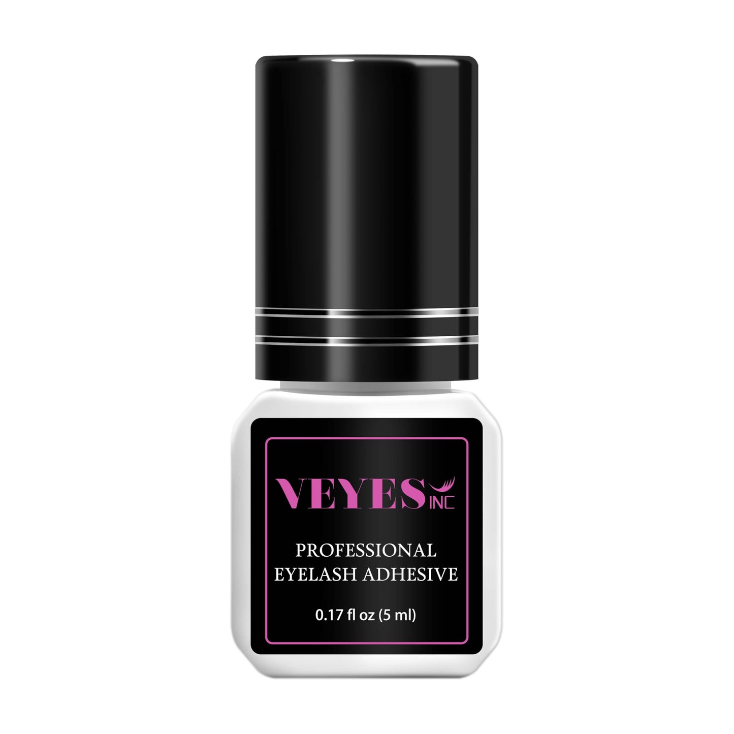 VEYES INC Eyelash Extension Glue - Extra Strong Professional Lash Glue 5ml | 1 Sec Drying time | Retention - 8 Weeks | Black Adhesive for Semi-Permanent Extensions Salon Use for Lash Tech
