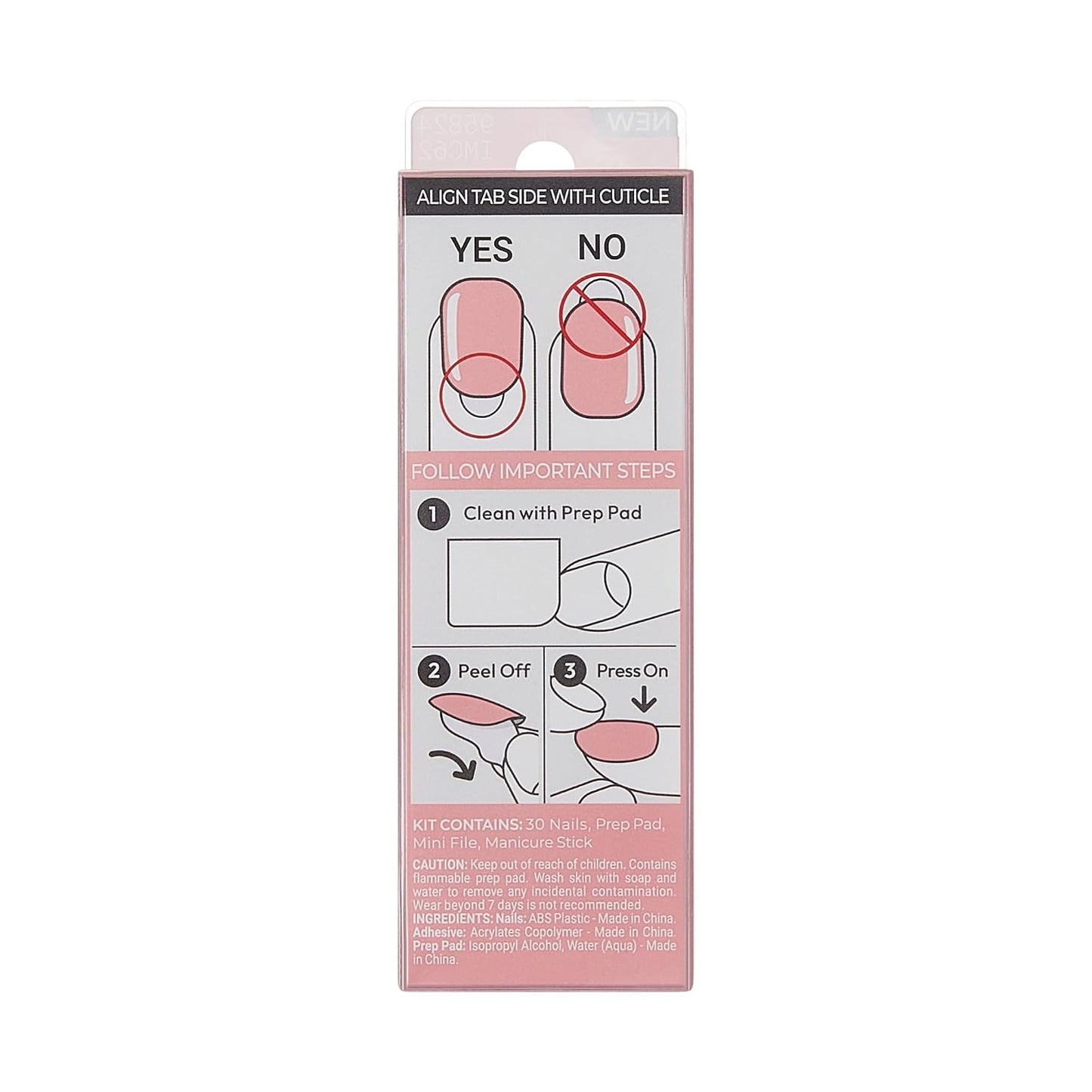 Impress No Glue Mani Press On Nails - 'Your Magic' Pink Squoval | 30 Nails, Mini File & Prep Pad Included