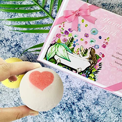 Natural Bath Bomb Gift Set - 7 Aromatherapy Bombs for Relaxation
