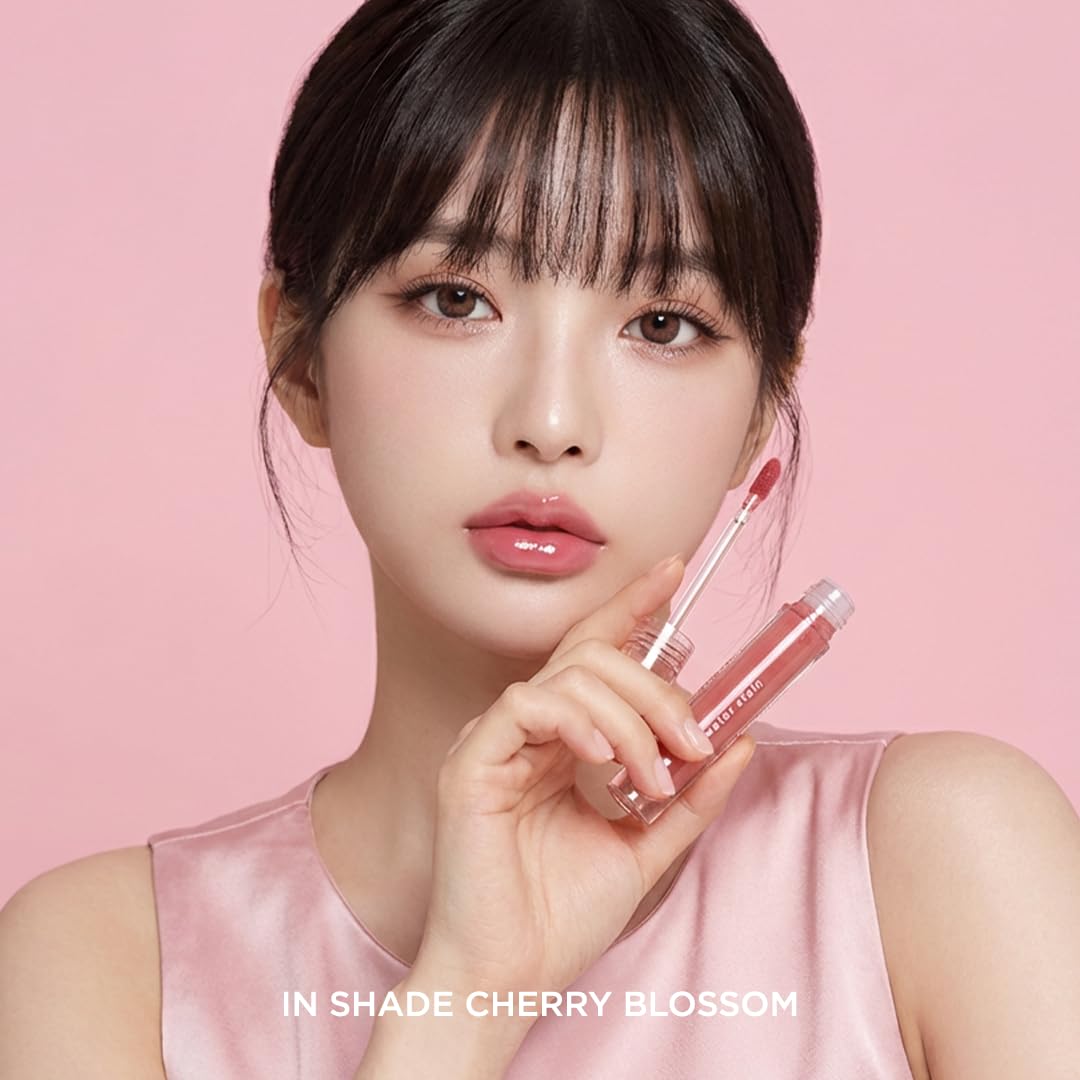 Rabbit Habit Water Lip Stain - Vegan, Cruelty-Free, Non-Drying Formula | Cherry Blossom Shade
