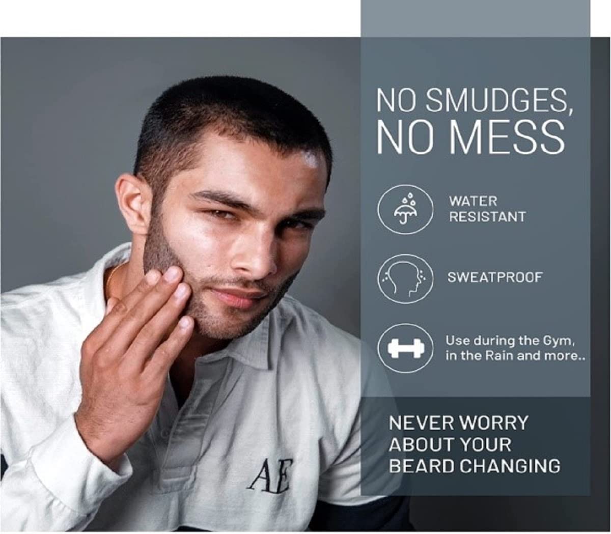 VOID Homme Gray Beard Pencil Filler for Men, Set of 4 - Instantly Covers Bald Spots & Thinning Hair, Waterproof, Sweat & Smudge-proof, Undetectable Hair Loss Solution for Gray Beards, Natural Look