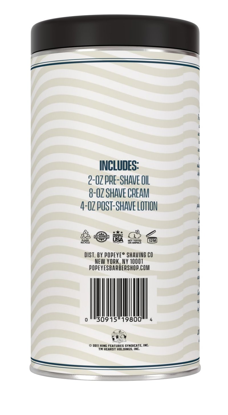 Popeye Shaving Co Nourishing Post Shave Lotion, Soothing Men's Aftershave Lotion for all Skin Types, Sandalwood Scent, 4 oz