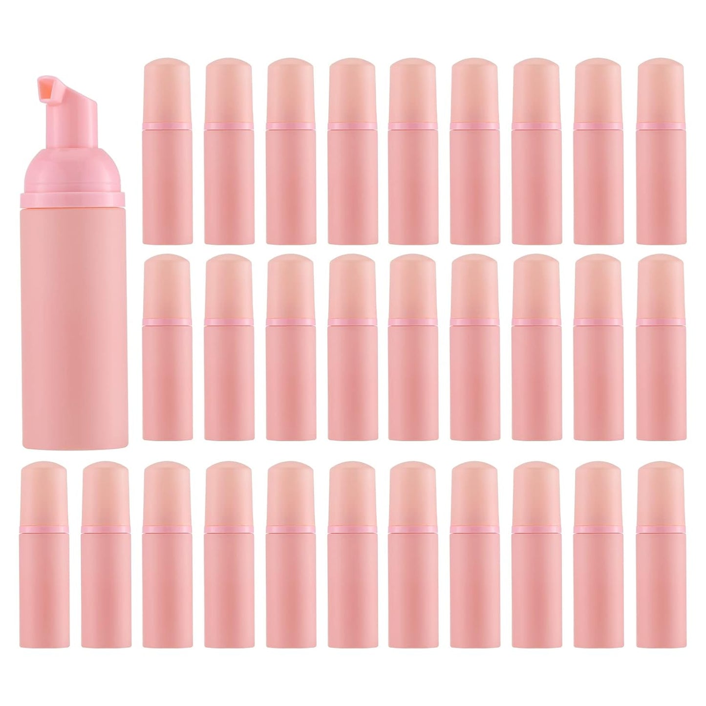 Foam Pump Bottle - Empty Travel Size Dispenser for Soap & Shampoo | Pink, 60ml, 3-Pack