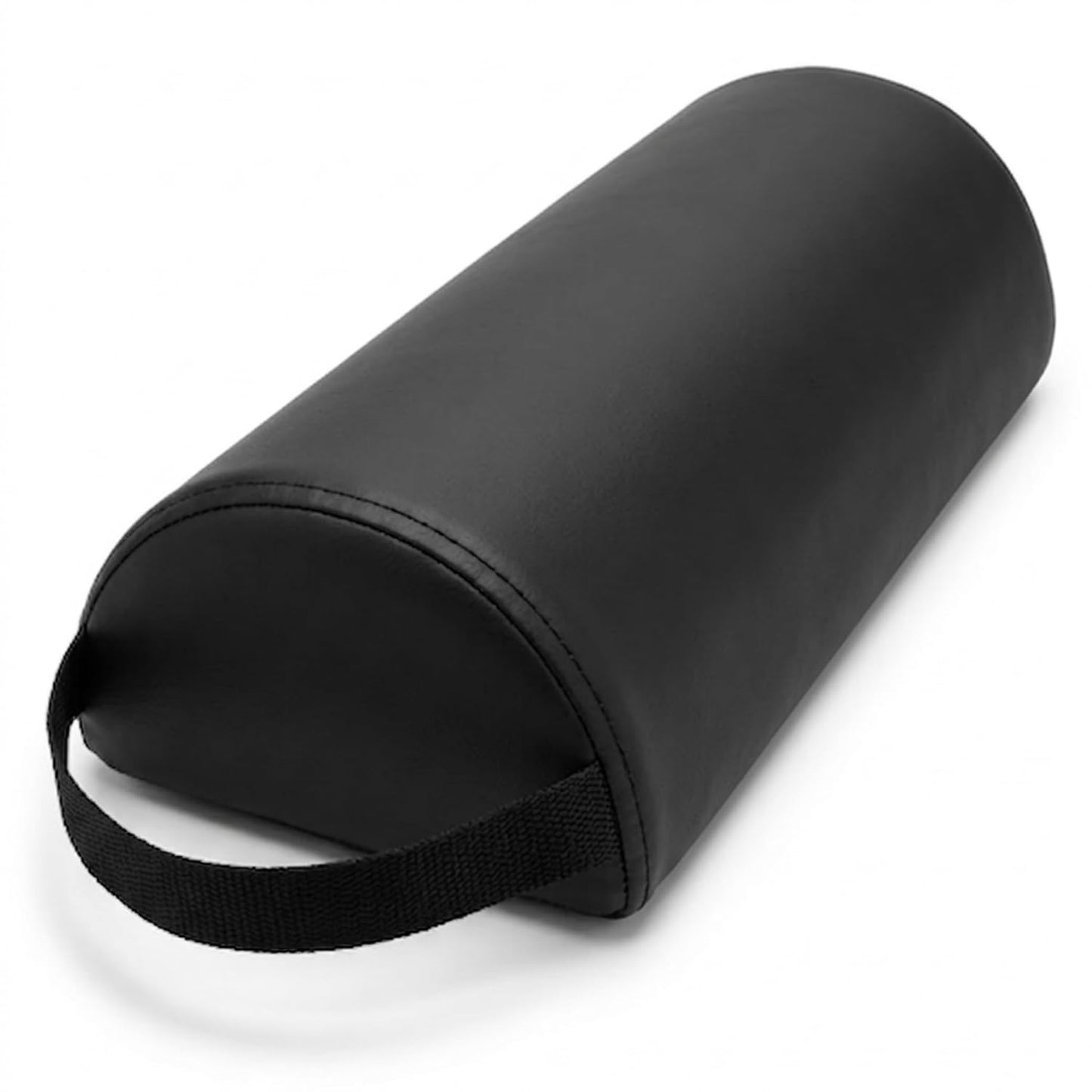 Premium Half-Round Neck Bolster Pillow - High-Density Foam Support Cushion for Massage Table | Black, 6"W x 3"H x 13"L