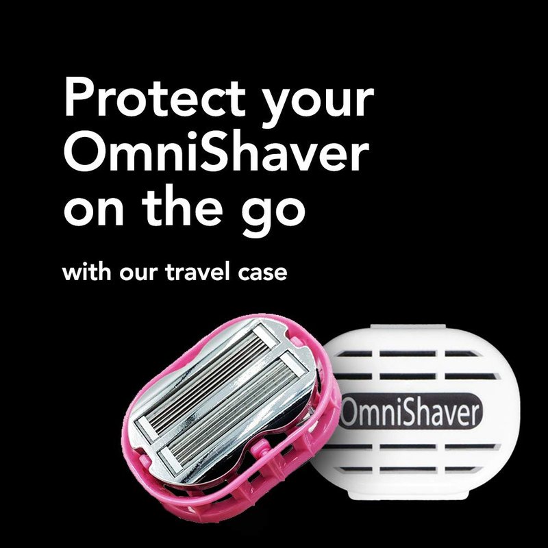 Premium Omnishaver with Pink Travel Case - The Fastest Way to Shave Head, Legs, Arms, Body, an Alternative to Disposable Shaving Razors Self Cleans & Strops During Use | Bald Head Shaver for Women