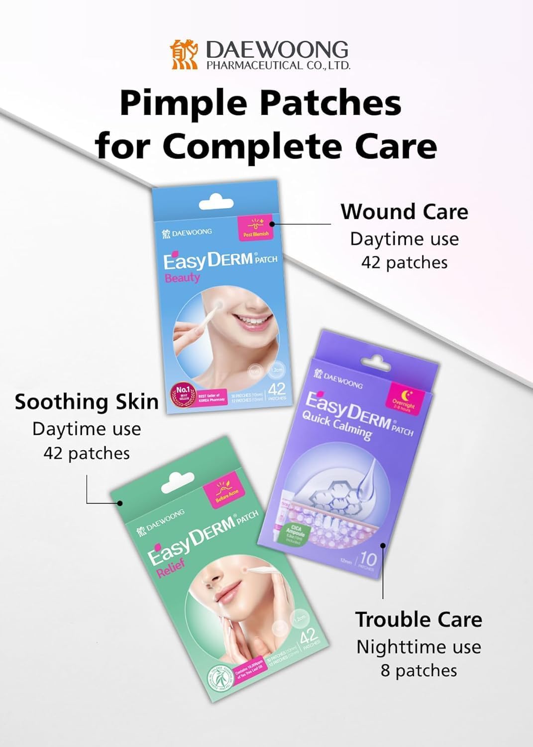 Invisible Acne Patch - 10,000 ppm Tea Tree Oil, Ultra-Slim 0.1mm | 4 Packs (168 Patches) for Clear Skin Care