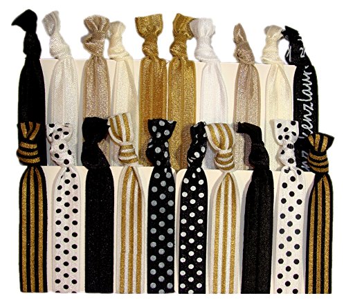 Kenz Laurenz No Crease Hair Ties - 20 Pack Ouchless Ponytail Holders