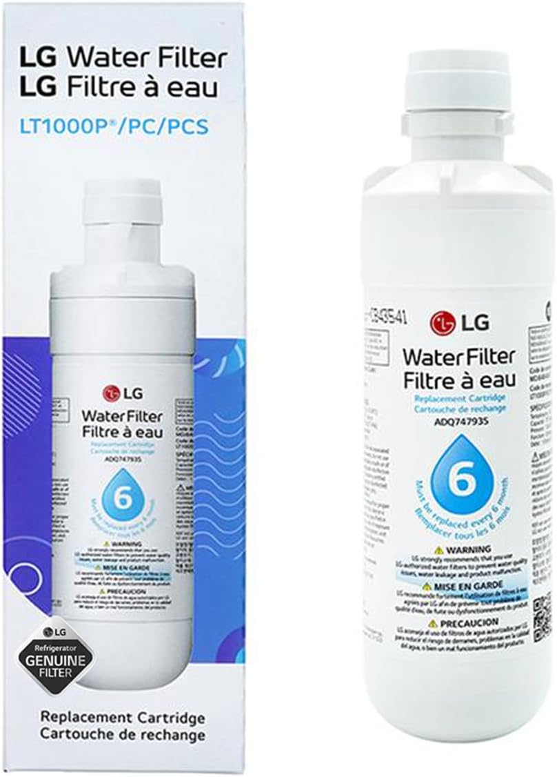LG LT1000P Refrigerator Water Filter - 6-Month, 200 Gallon Capacity | NSF42, NSF53, NSF401 Certified