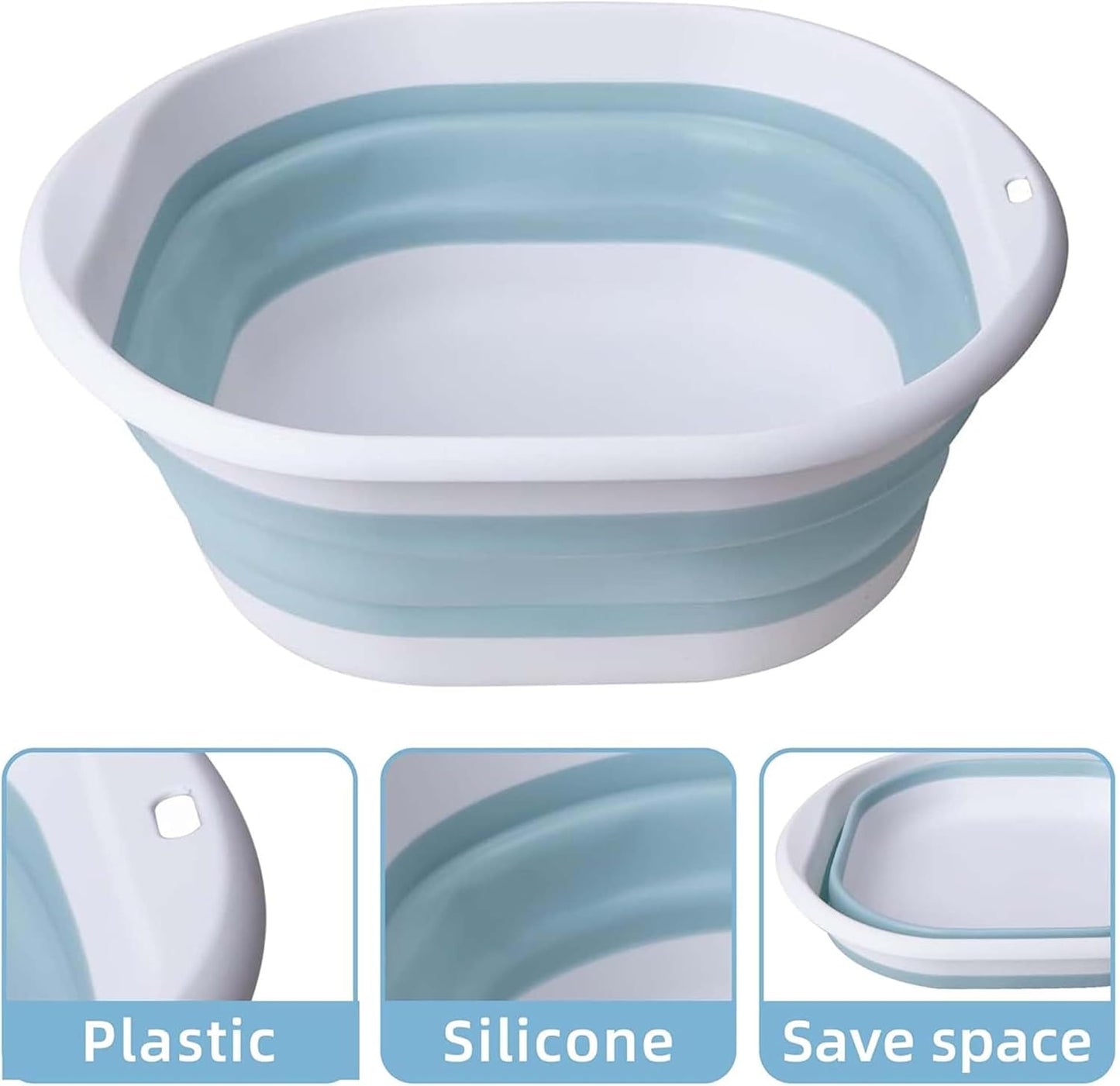 Portable Pool Foot Bath - Collapsible Foot Wash Basin for Above Ground Pools | Compact & Easy to Store