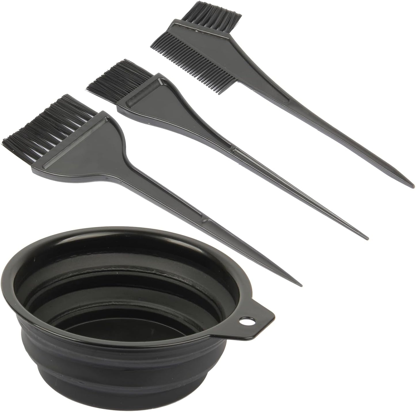 Hair Dye Color Brush Set - 4 Pcs Professional Highlighting Tools with Mixing Bowl & Tint Comb
