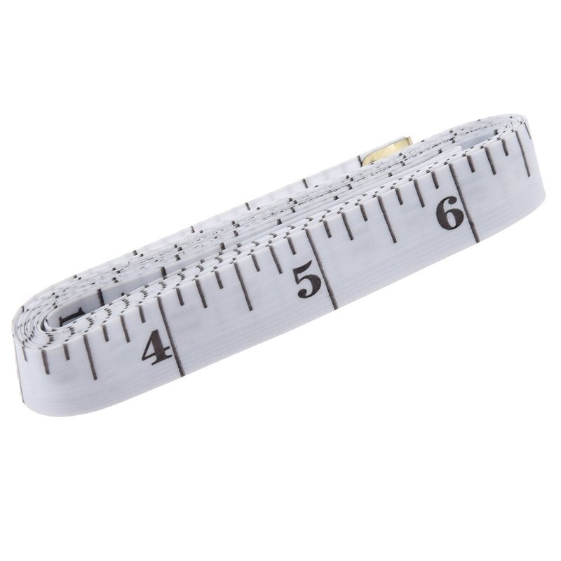 Soft Tape Measure - Double Scale Flexible Vinyl Ruler for Body Measurements | 60-Inch White