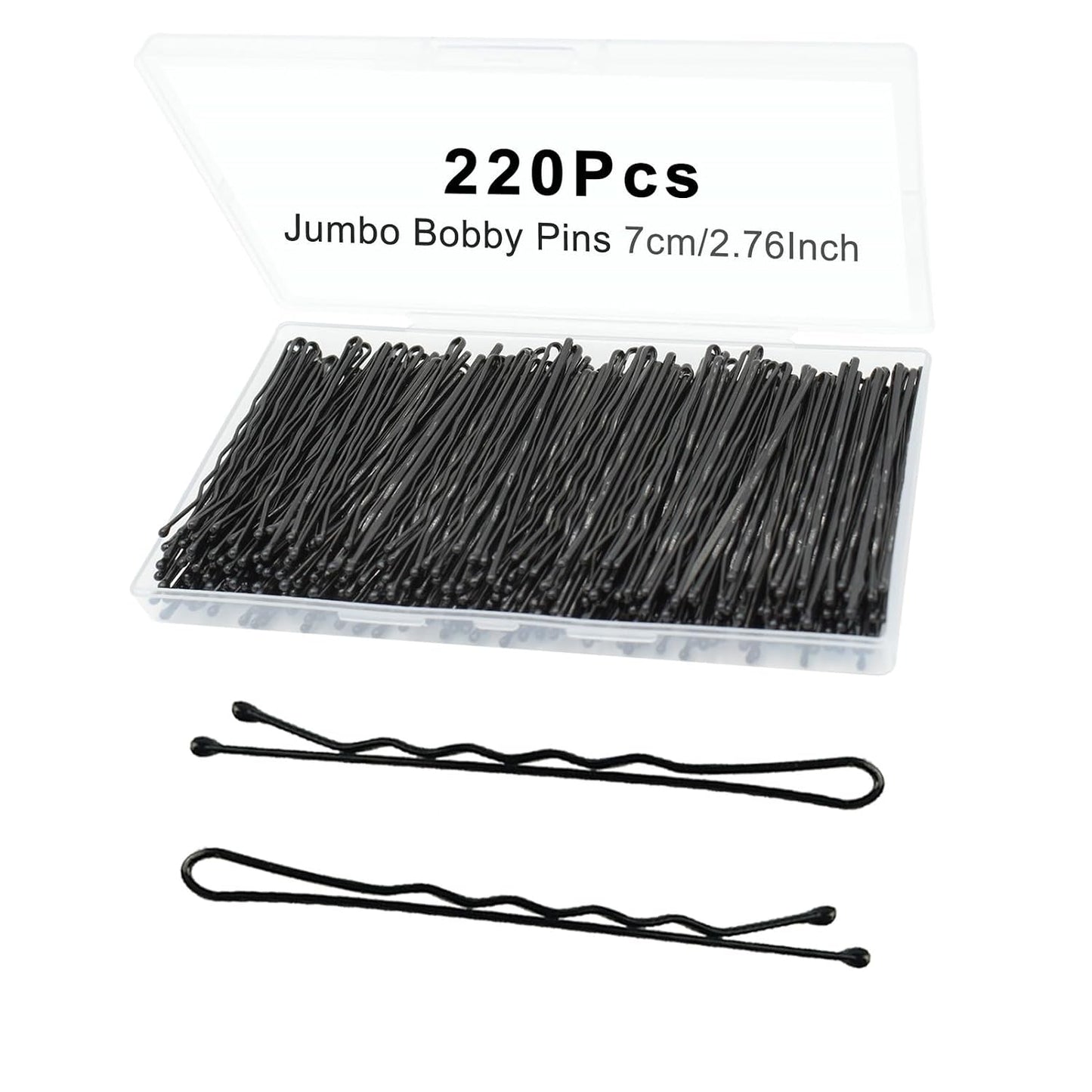 Bobby Pins - 330 Count Brown Hair Pins in Cute Box | Premium 2.2 Inch for Kids, Girls & Women