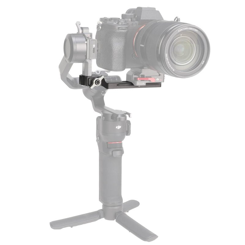 FocusFoto Extension Arm Cross Bar for DJI Ronin RS3 Mini Gimbal Stabilizer, Quick Release Extended Vertical Arm Mount Plate with Longer Gap for Balancing RS 3 Mini with Larger Lens and Camera Cage