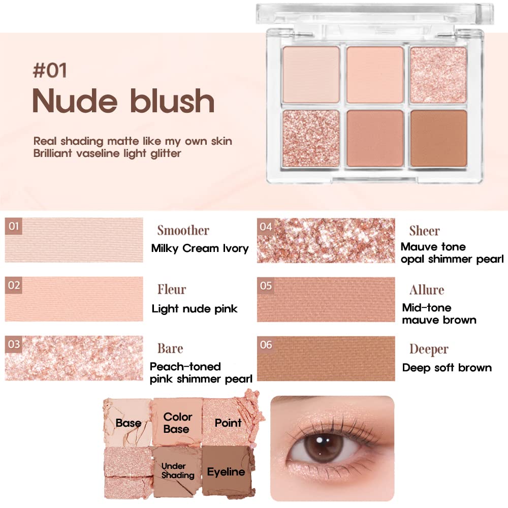 BBIA Ready To Wear Eye Palette - Ultimate Eyeshadow Palette Blendable & Buildable Shade Soft Texture Shimmer Finish Gorgeous Pearls Daily Eye Shadow Colors Vegan Korean Eye Makeup