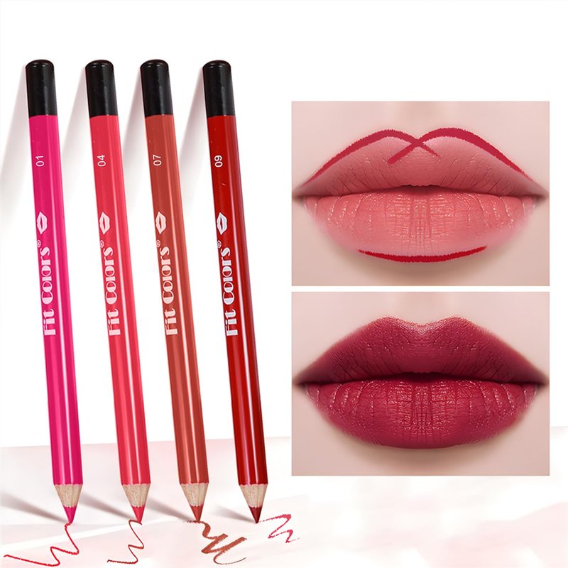 Matte Lip Liner Set - 12 Pcs Creamy Velvet Lipstick Kit | Waterproof, Long-Lasting, High Pigmented