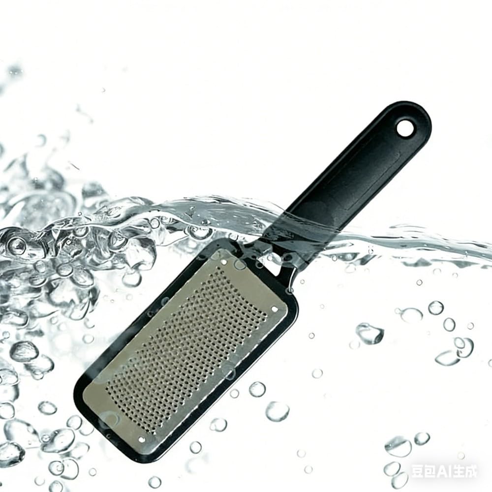 2 Pack Pedicure File and Callus Remover - Stainless Steel Material, Ergonomic Handle, can Easily Remove Hard Skin, Callus, Dryness, Leaving Your feet Soft and Smooth (Home/Salon Use) (Black)
