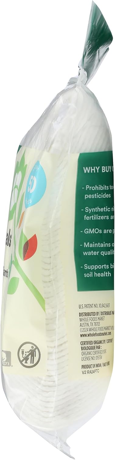 Organic Cotton Exfoliating Ovals - 50 Count for Gentle Skin Care
