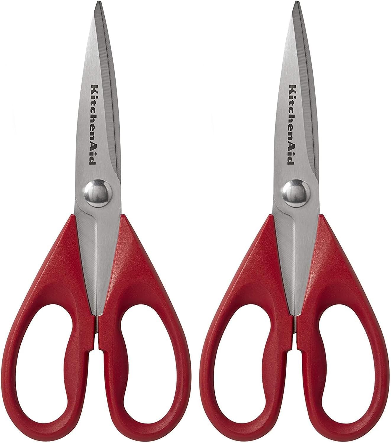 KitchenAid Kitchen Shears - Durable Stainless Steel Scissors with Soft Grip Handle | 8.72 Inch, Black