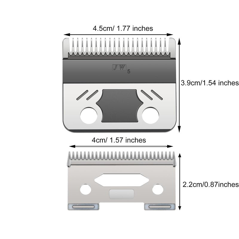VGR 003/270/640 Clipper Blade Replacement Set, Model Clipper with DLC Deep Tooth Blade, Professional Precision Blades with 2 Pairs Screws