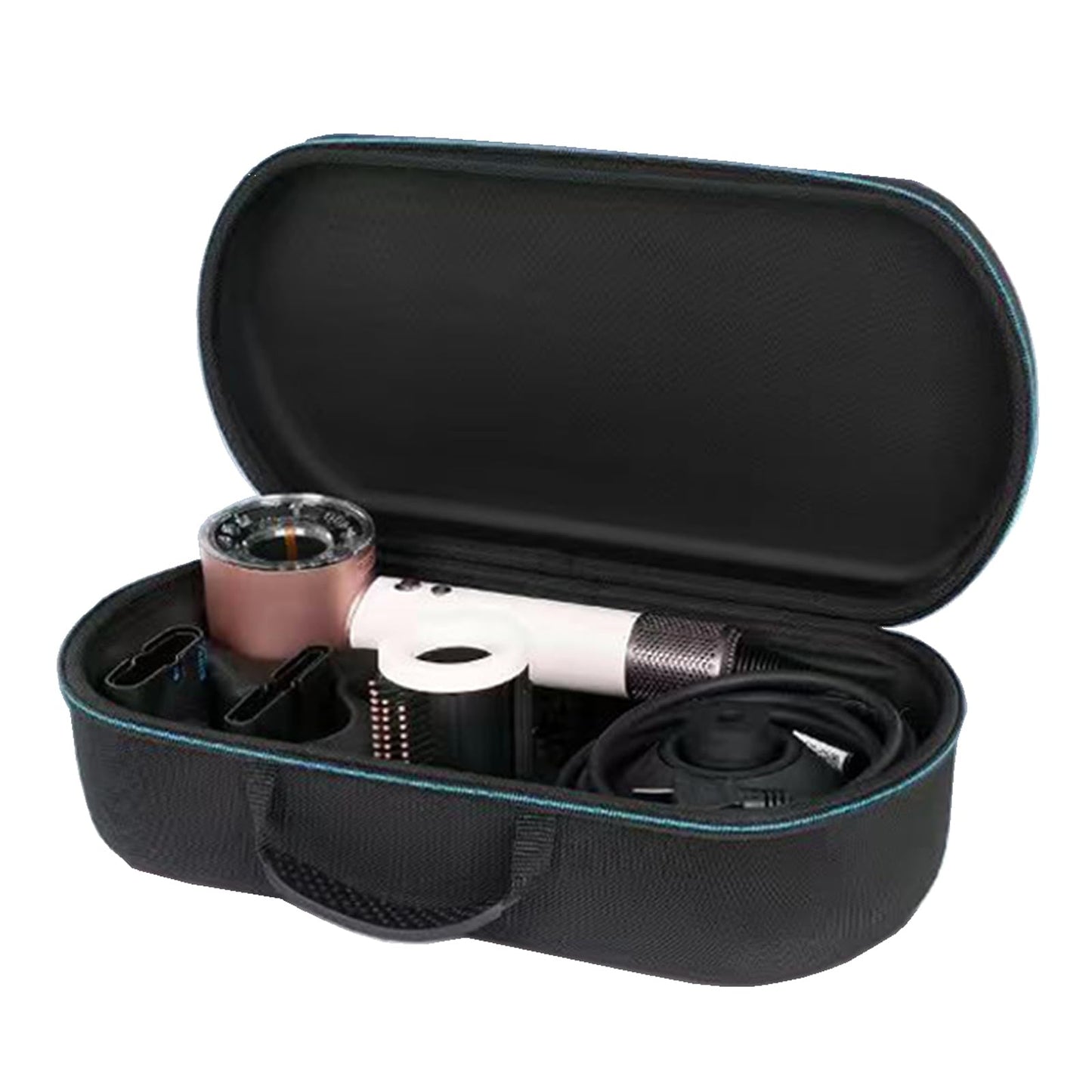 Hzycwgone Travel Case for Dyson Supersonic Nural Hair Dryer,Hard Portable Carrying Cover Travel Storage Bag for Dyson Supersonic Nural HD16 HD15 HD08 Attachement Accessories,Black