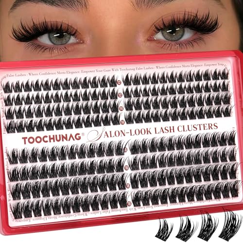 Manga Eyelash Clusters - 192pcs D-Curl Thick Extensions 12-18mm