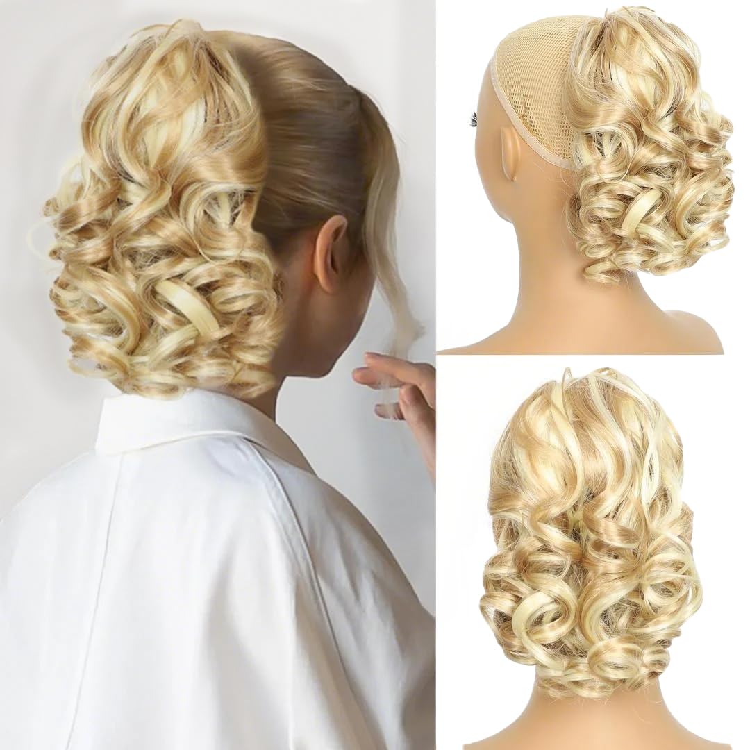 Curly Ponytail Extension - 10 Inch Drawstring Gray Synthetic Hairpiece for Women | Perfect for Daily Wear & Parties