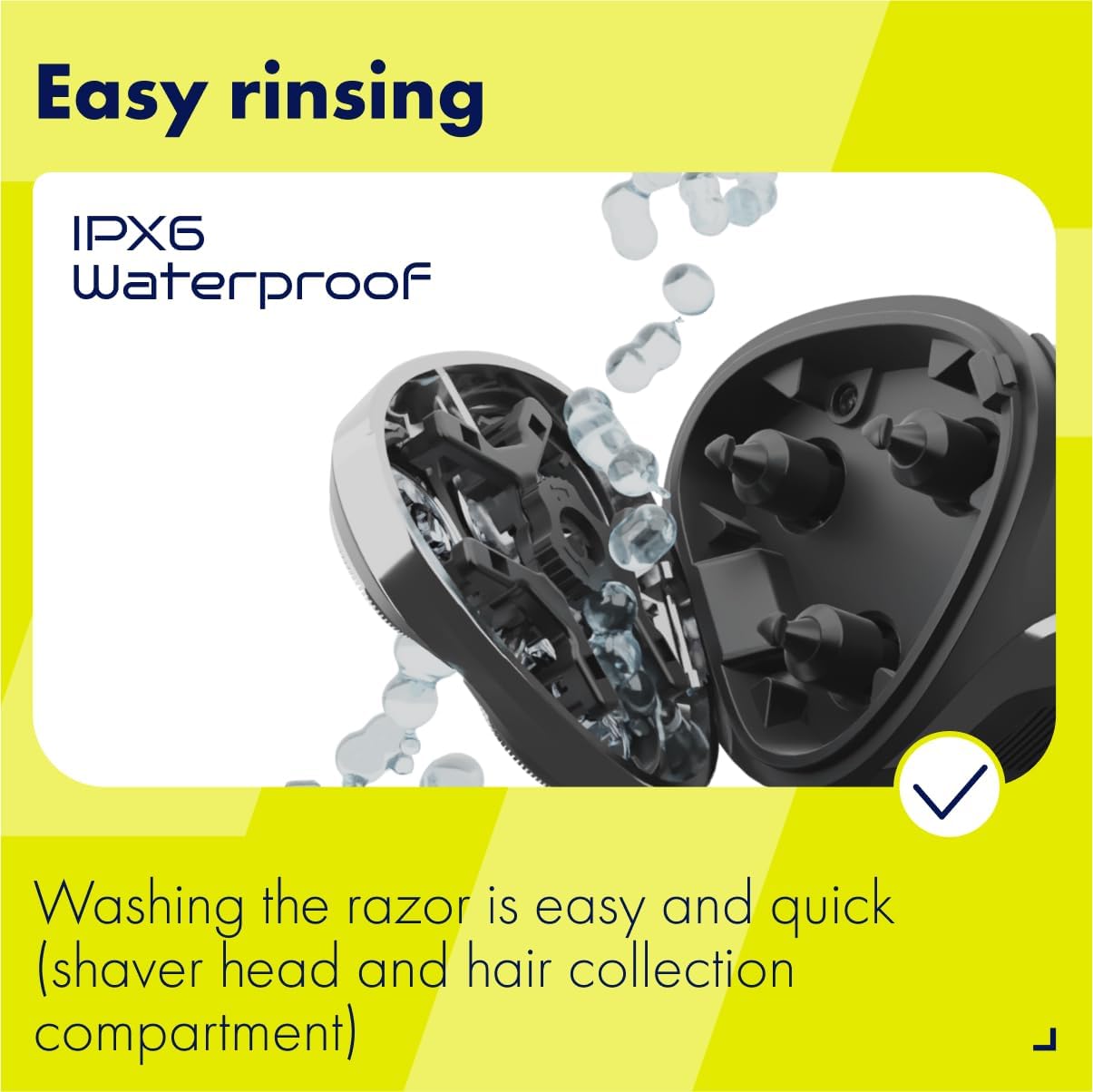 Electric Shaver for Men - Waterproof Rotary Razor with USB-C Rechargeable Battery | 60 Min Runtime & Pop-Up Trimmer