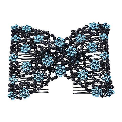 LOVEF 6 Pcs Magic Beaded Double Hair Combs - Assorted Colors