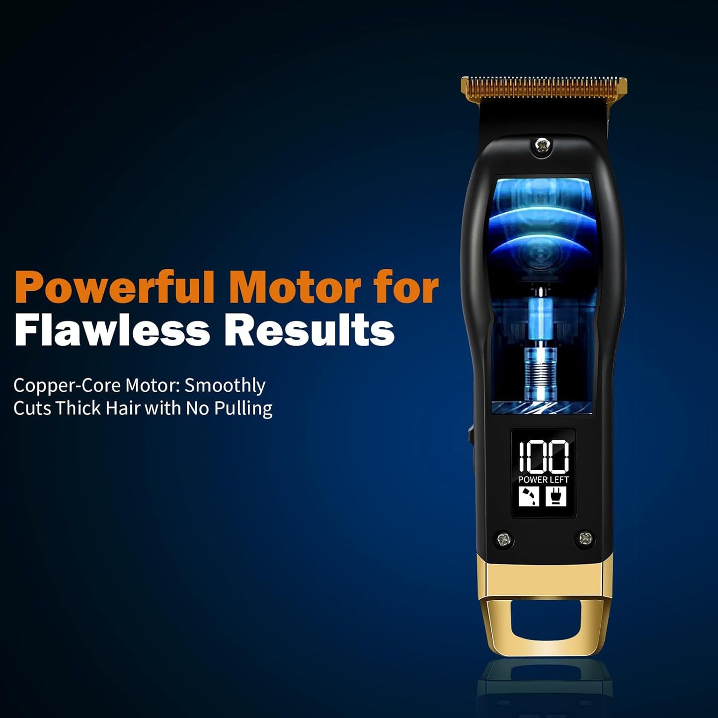 Beard Trimmer for Men - Rechargeable Cordless Hair Clippers & Shaver | Perfect for Face, Neck, and Manscaping, Black