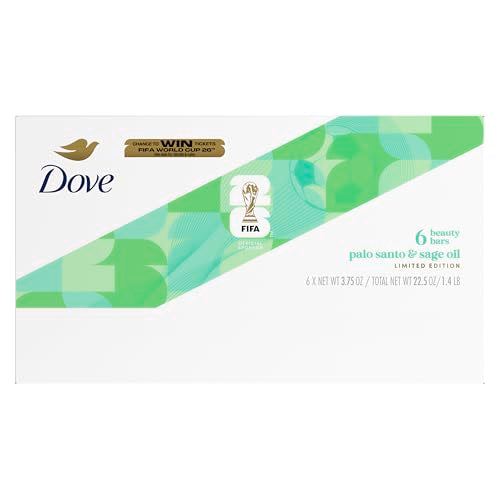 Dove FIFA Beauty Bar Soap with Palo Santo & Sage Oil, 6 Count