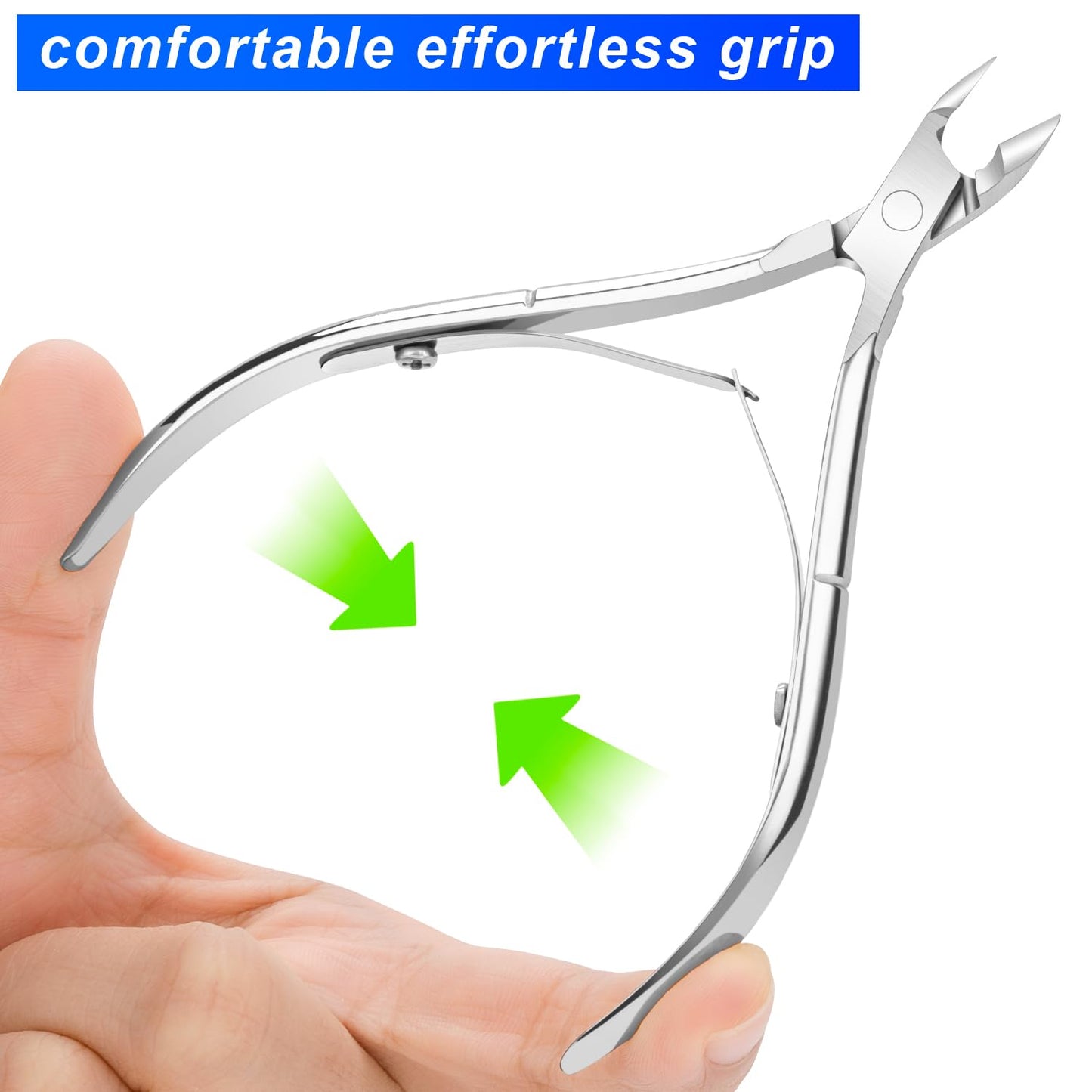 4 Packs Cuticle Nipper & Nail Trimmer, Premium Stainless Steel Cuticle Trimmer for Manicure & Pedicure at Home/Spa/Salon [Silver]