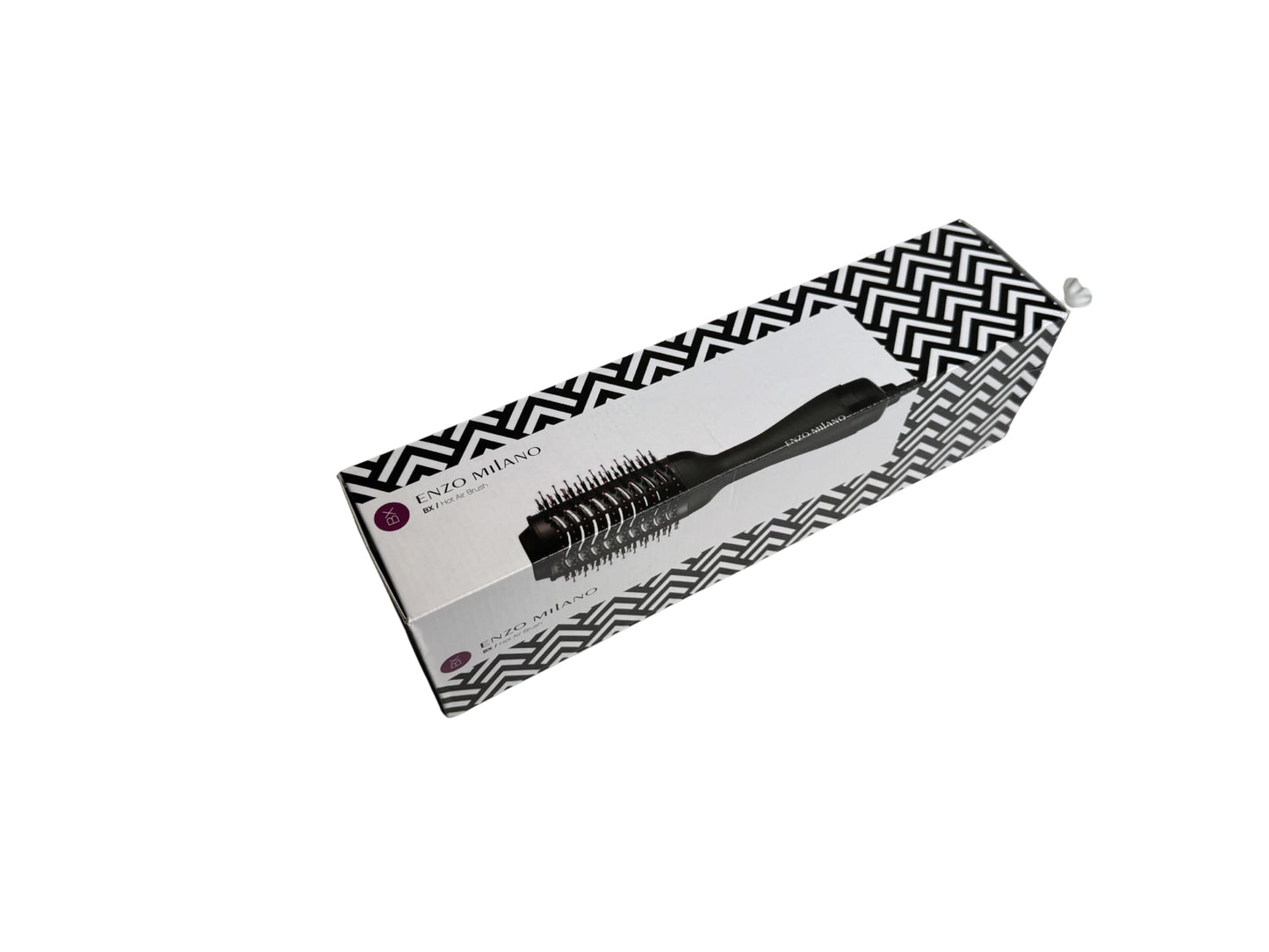 ENZO Milano Ceramic Blow Dryer & Round Styling Brush, Ceramic Blow Dryer, Frizz-Free Results, Travel-Friendly