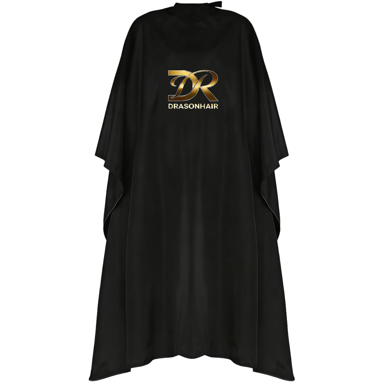 DR DRASONHAIR Barber Cape Waterproof Hair Sticking Resistant, Unisex Professional Hair Cutting Cape for Men Women (Black, 66" X 55")