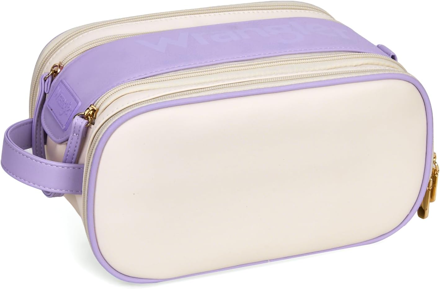 Large Makeup Bag - Travel Toiletry Organizer with Divider & Handle | Cowprint Design for Women