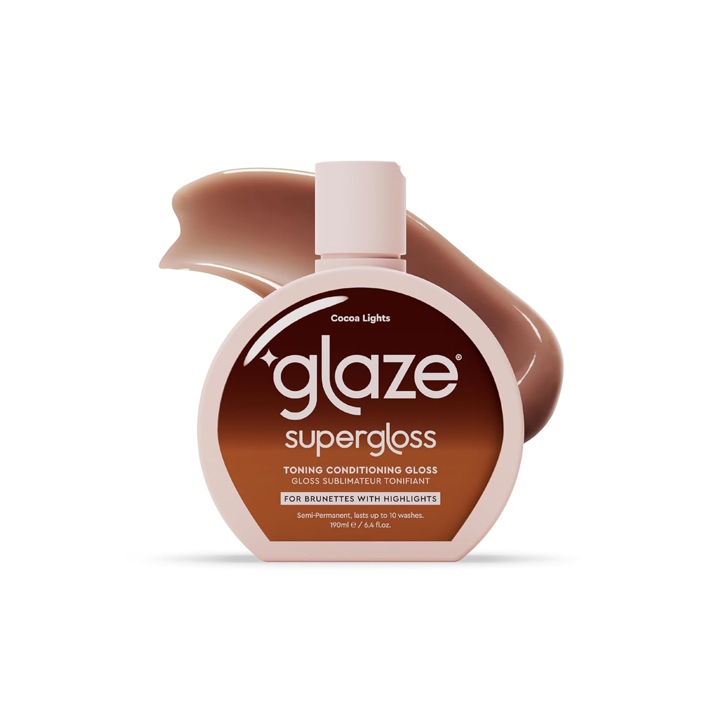 Super Gloss Color Conditioning Gloss - Caramel Lights for Medium to Dark Brown Hair | Rinse Out Semi-Permanent Enhancer for Shine & Hydration