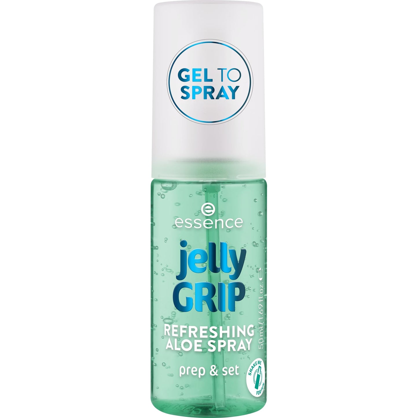 essence Jelly Grip Refreshing Aloe Spray, Fixation Spray, Transparent, Moisturising, Refreshing, Radiant Fresh, Vegan, Oil-Free, Alcohol-Free, Paraben-Free, Pack of 1 (50 ml)"