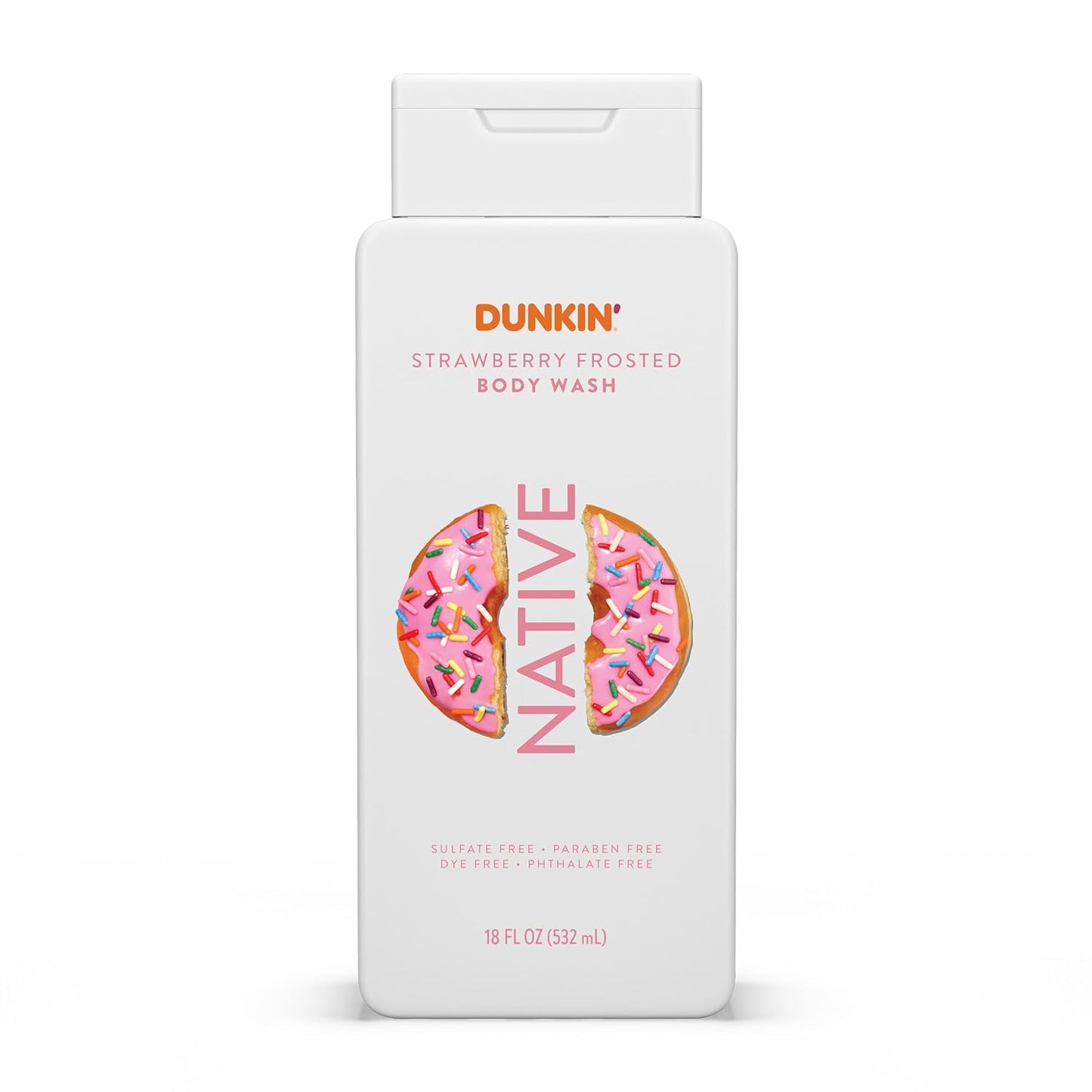 Native Body Wash - Dunkin Vanilla Sprinkle | Naturally Derived, Sulfate & Paraben Free, 18 oz