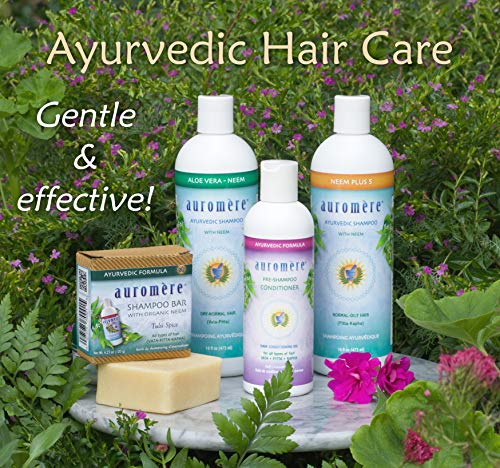 Auromere Ayurvedic Neem & Tulsi Shampoo Bar - All-in-One Soap, 2 Pack