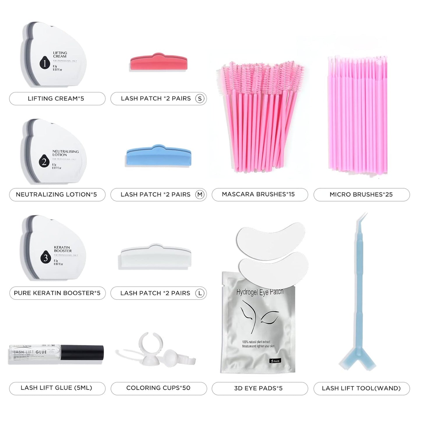 Lashview Lash Lift Kit - Professional Semi-Permanent Eyelash Curling Set | 5 Applications