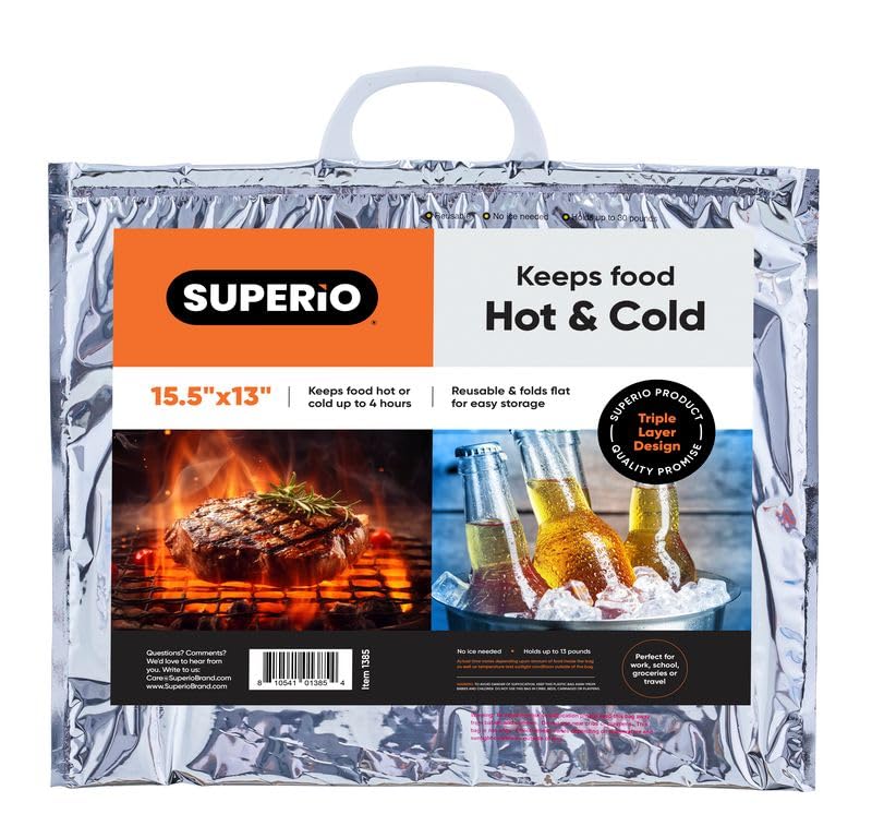 Superio Insulated Food Delivery Bags for Hot & Cold Storage
