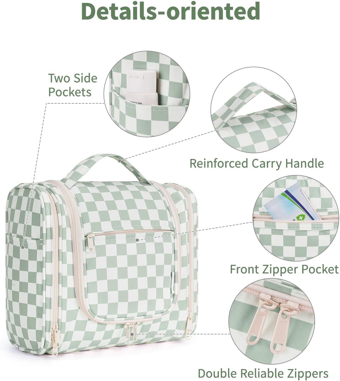 Hanging Toiletry Bag for Women - Travel Makeup Organizer with Multiple Compartments | Compact & Stylish Design