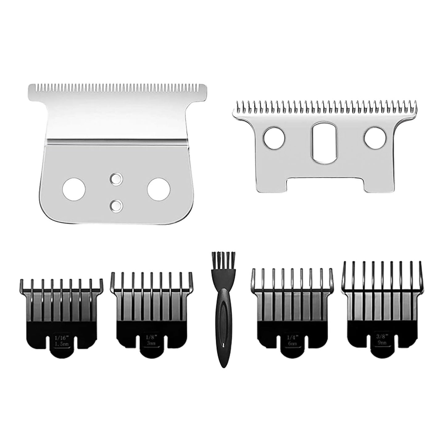1 Pcs Replacement Blades Compatible with Andis #04710 and Andis #04521 hair Trimmer Compatible with Andis T Outliner & GTX Trimmer(sliver steel T blade + sliver steel blade)