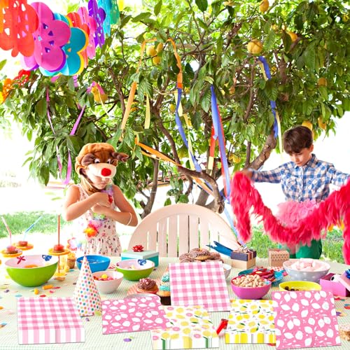 40 Pcs Pink Lemonade Party Napkins - Summer Fruit Theme