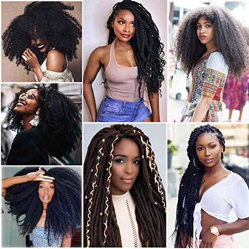 Dansama Marley Twist Braiding Hair 24 Inch 1B - 3 Packs